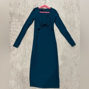 Teal intermix dress xs